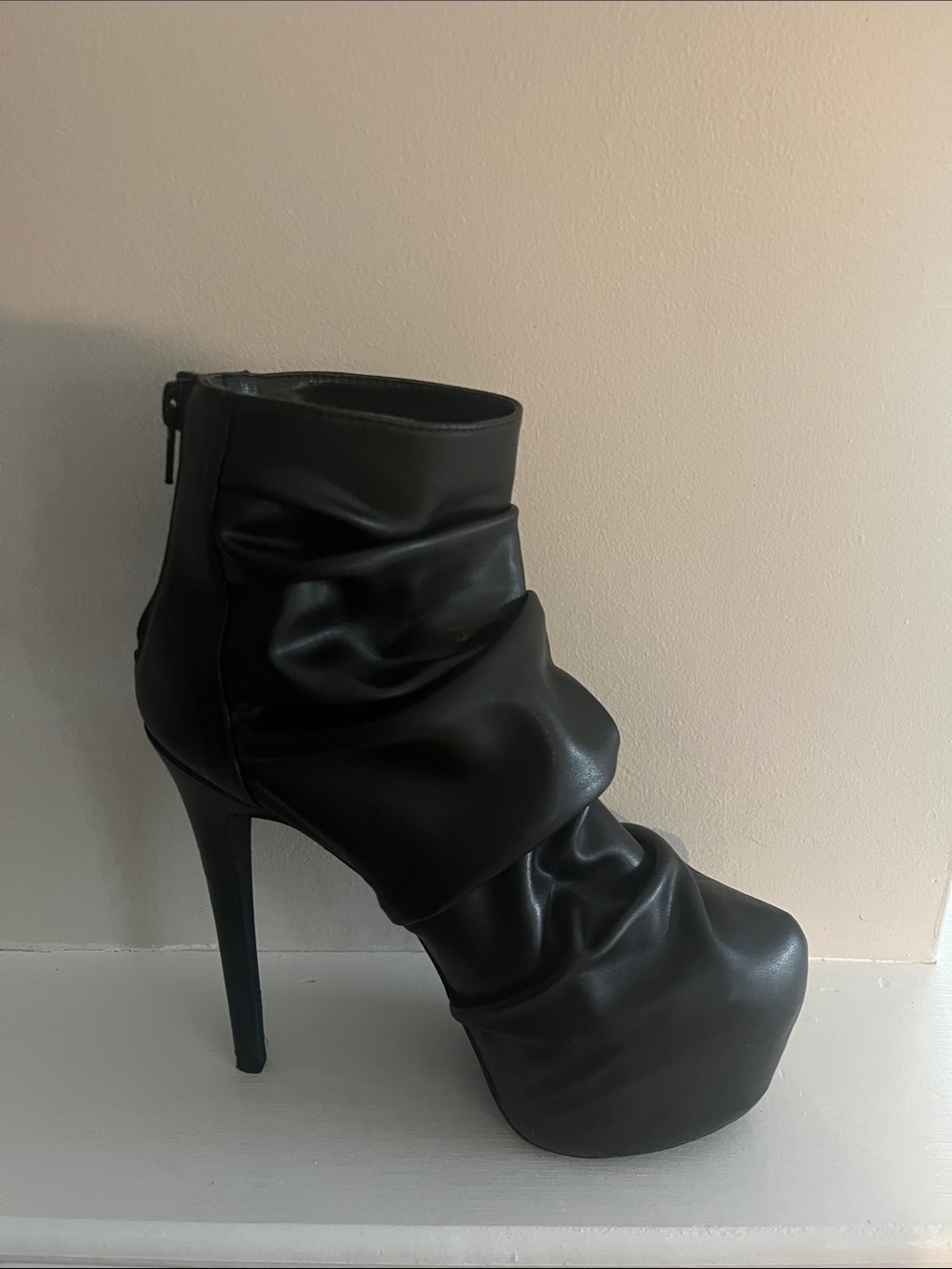 Lemon Drop platform bootie